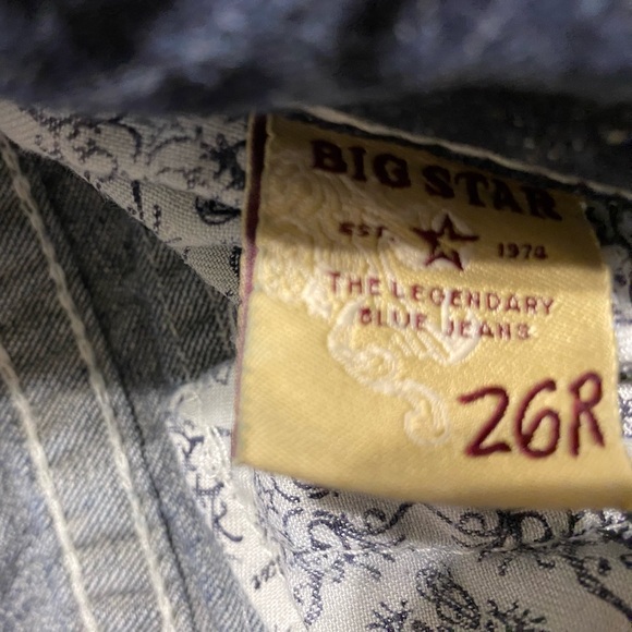 Big Star Sz 26R Remy Low Rise Bootcut Contrast Stitch Jeans - Picture 7 of 13